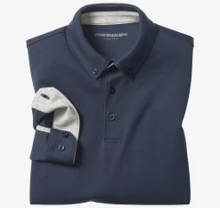 Liquid Cotton Long-Sleeve Polo