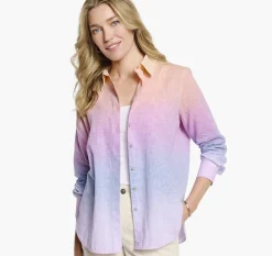 Ombre Button-Front Shirt
