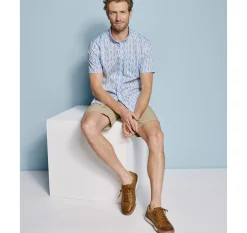 Printed Cotton Short-Sleeve Shirt