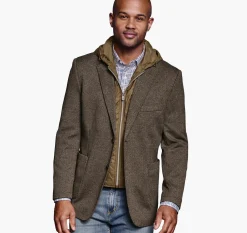 Removable Hooded/Bib Knit Blazer