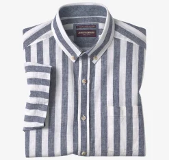 Stripe Linen-Blend Shirt