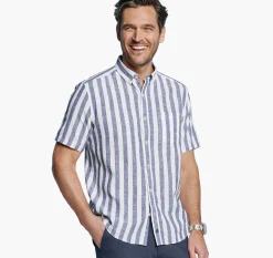 Stripe Linen-Blend Shirt
