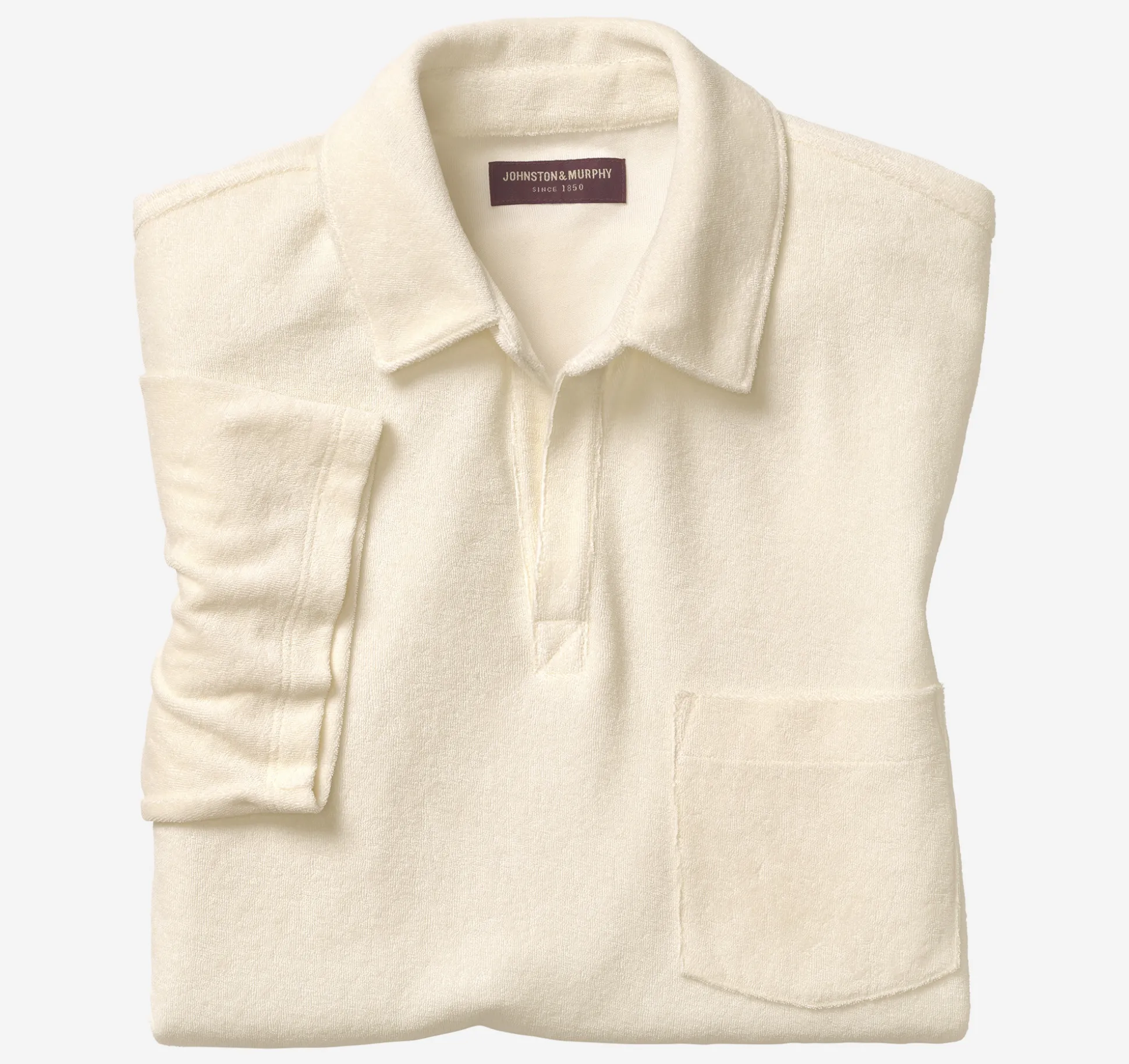 Terry Open Collar Polo