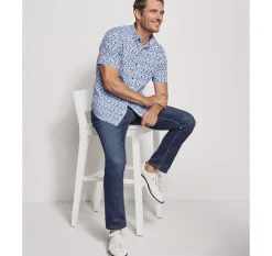 Textured Cotton Short-Sleeve Shirt