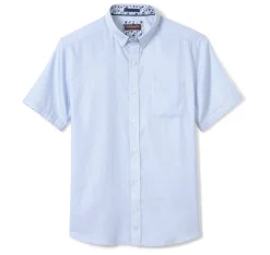 Textured Cotton Short-Sleeve Shirt