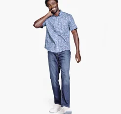 Textured Cotton Short-Sleeve Shirt